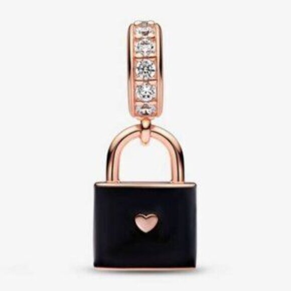 Pandora Rose Gold Love Padlock Dangle Charm - Picture 3 of 3